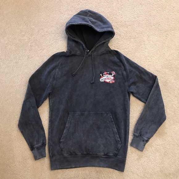 Planet Thirteen Las Vegas Alien Hoodie Sweatshirt Adult Size Small Faded Black - Picture 3 of 11